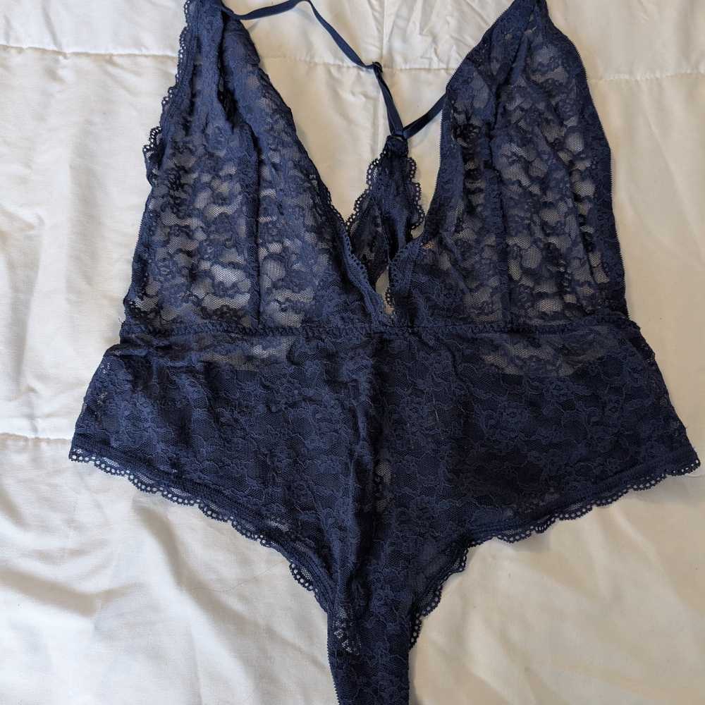 Victoria's Secret Navy Lace Chemise